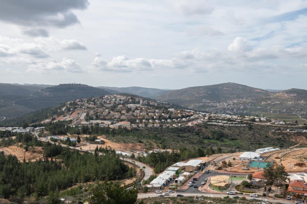 View of the Jewish community of Eli in Judea and Samaria.