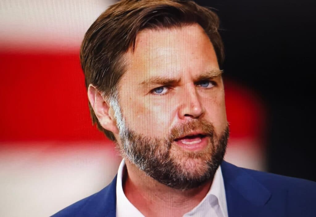 U.S. Vice President JD Vance speaking at an event.