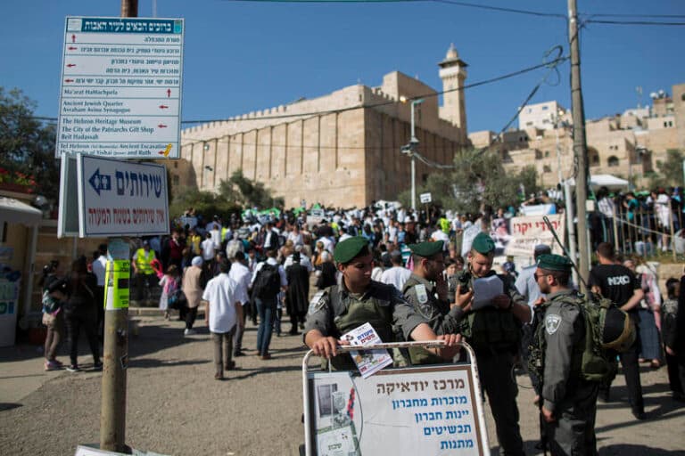 crowds during Passover at tomb of the patriarchs, Hebron