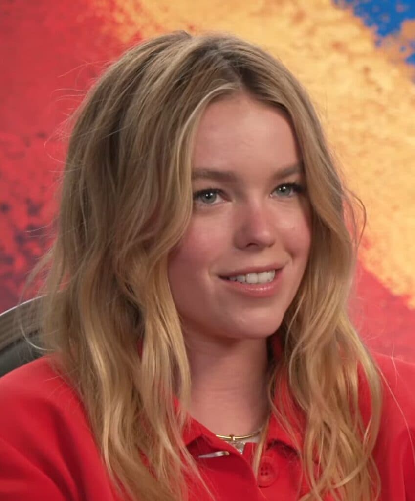 Milly Alcock during an interview promoting Supergirl in June 2026.