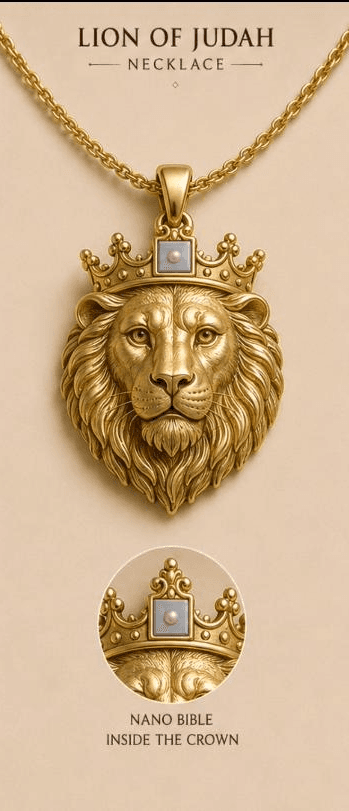 Lion of Judah Necklace — Nano Bible in the Crown
