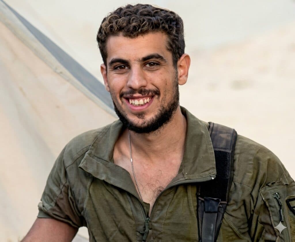 Naveh Havshush smiling in IDF uniform