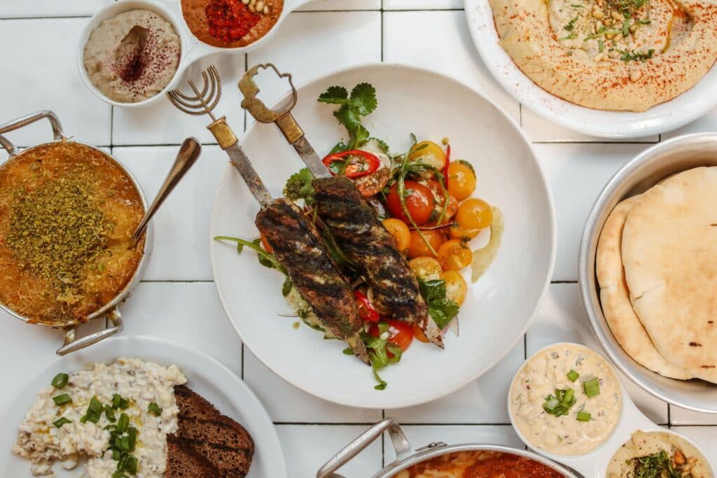 Kosher meat meal with pareve vegetables