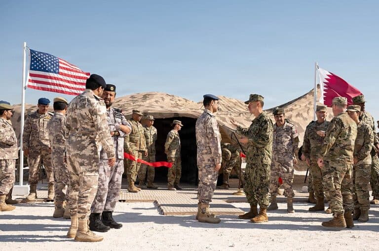 F-16 Fighting Falcon aircraft from Jordan and the United States at Muwaffaq Salti Air Base in Azraq, Jordan.