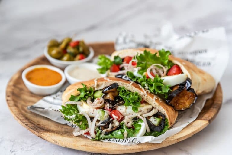 sabich in pita sandwich