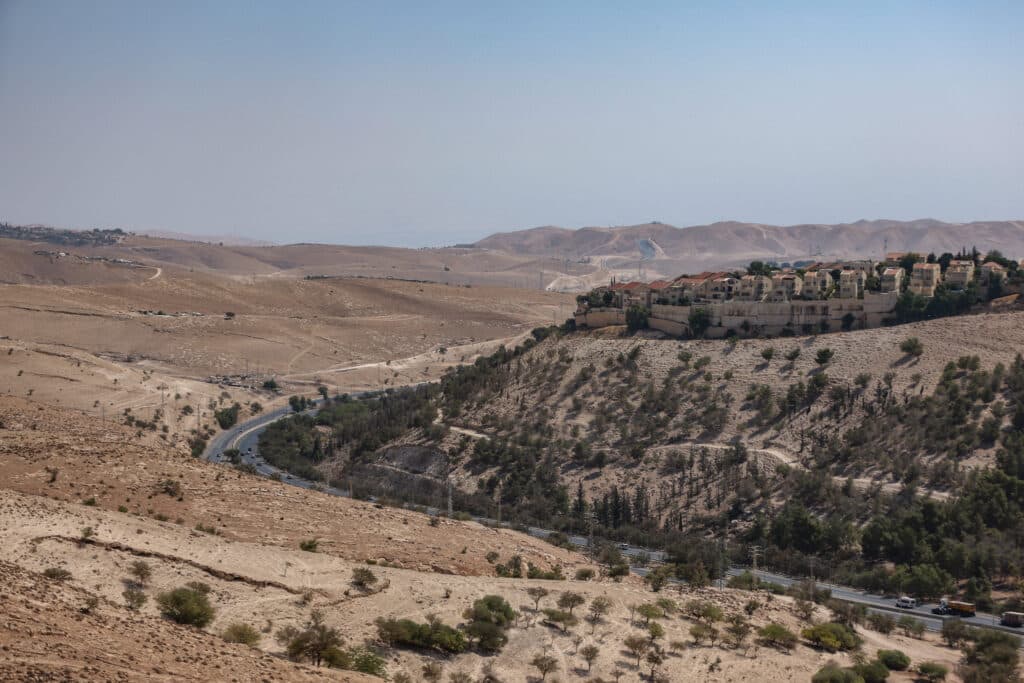 View of the planned E1 project area between Jerusalem and Ma’ale Adumim.