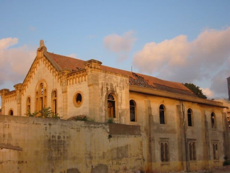 Side view of the historic Maghen Abraham Synagogue in Beirut, Lebanon.