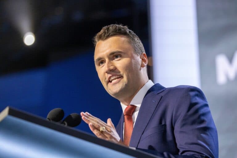 charlie kirk at podium