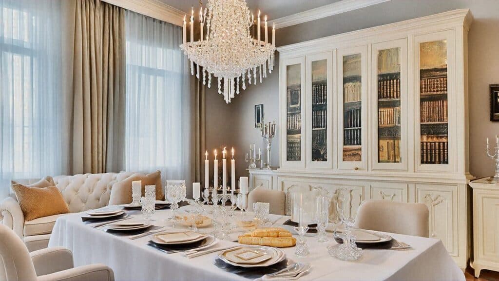 shabbat table illustration